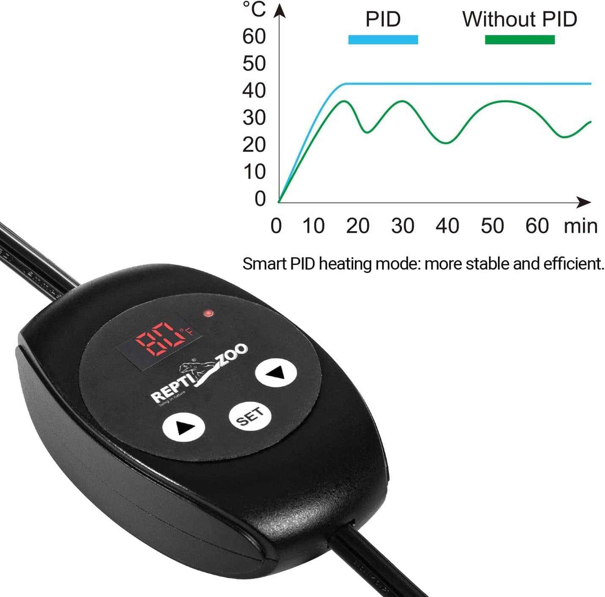Reptile Thermostat PID Dimming Controller 300W Heat Lamp