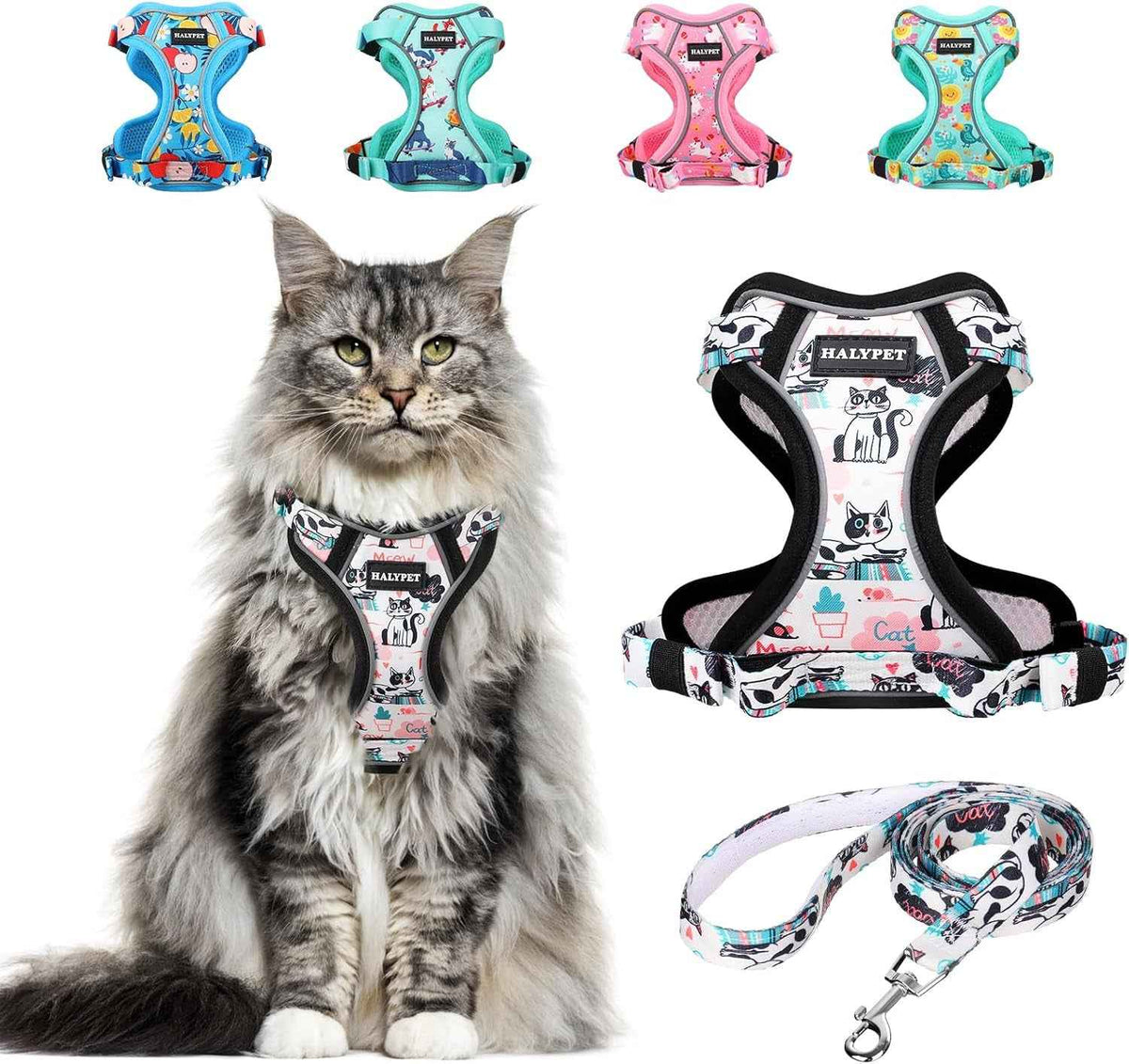 Escape-Proof Cat Harness & Leash Set, 59-Inch, XS–M