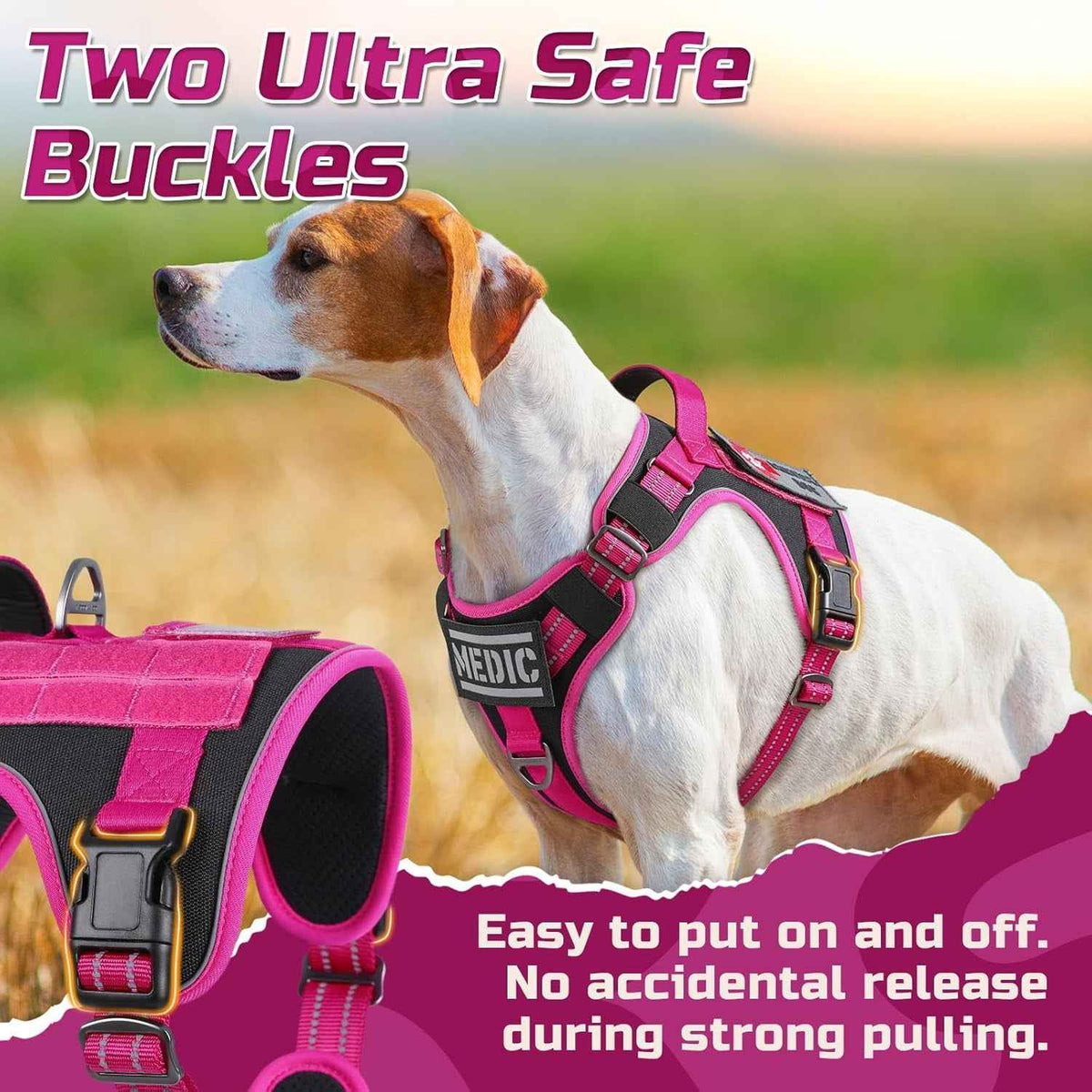 Adjustable MOLLE Harness Vest – Large Breeds, No-Pull