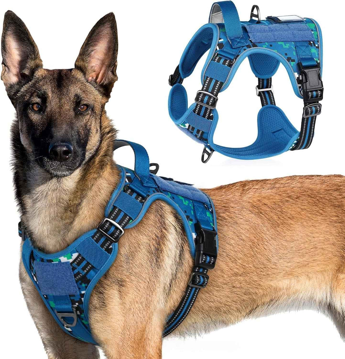 Adjustable MOLLE Harness Vest – Large Breeds, No-Pull