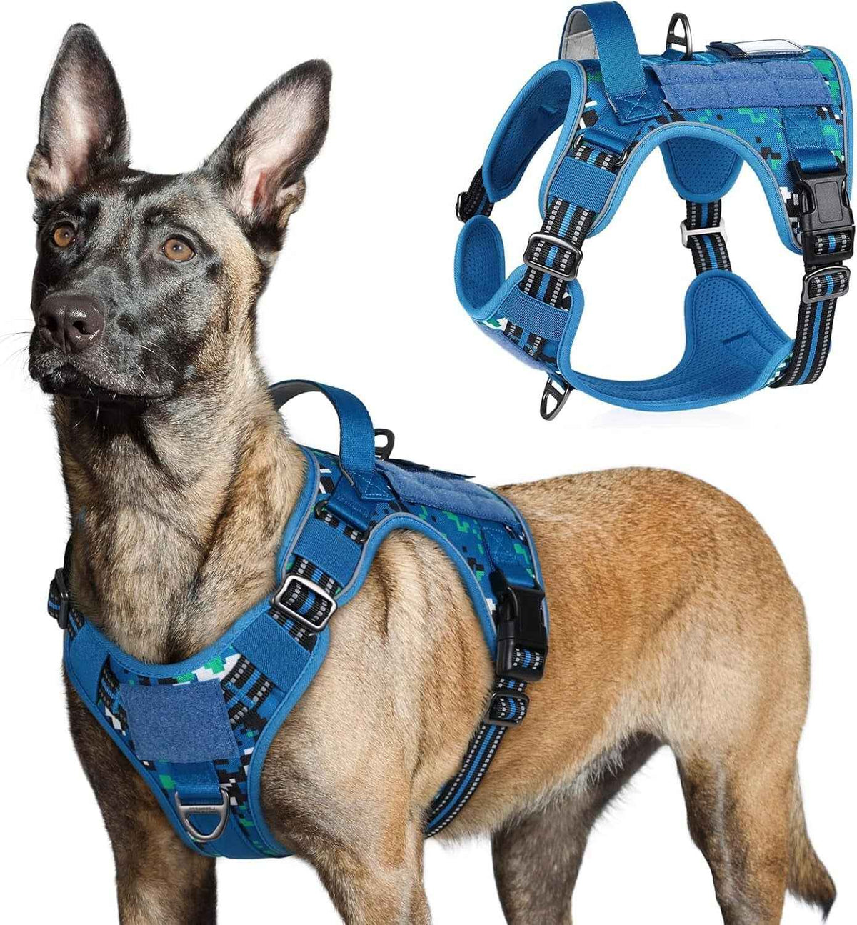 Adjustable MOLLE Harness Vest – Large Breeds, No-Pull