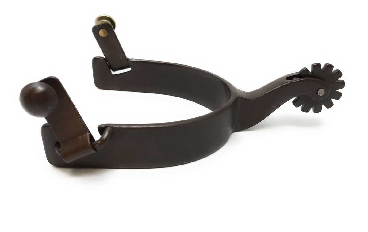 AJ Tack Men's Bronc Rider Antique Brown Show Spurs