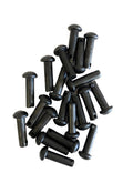 AJ Tack Black Steel Spur Rowel Pins, 10 Pairs