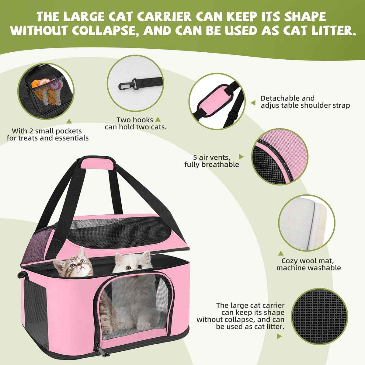 Airline Approved Cat Carrier Backpack for Pets up to 20Lbs