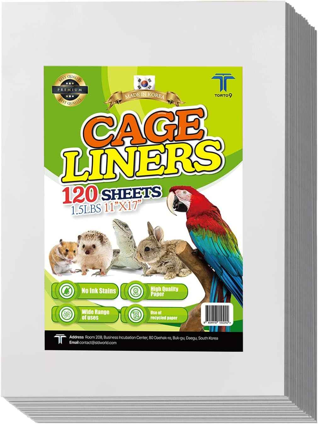 Bird Cage Liner Sheets – 120Ct Non-Toxic Paper