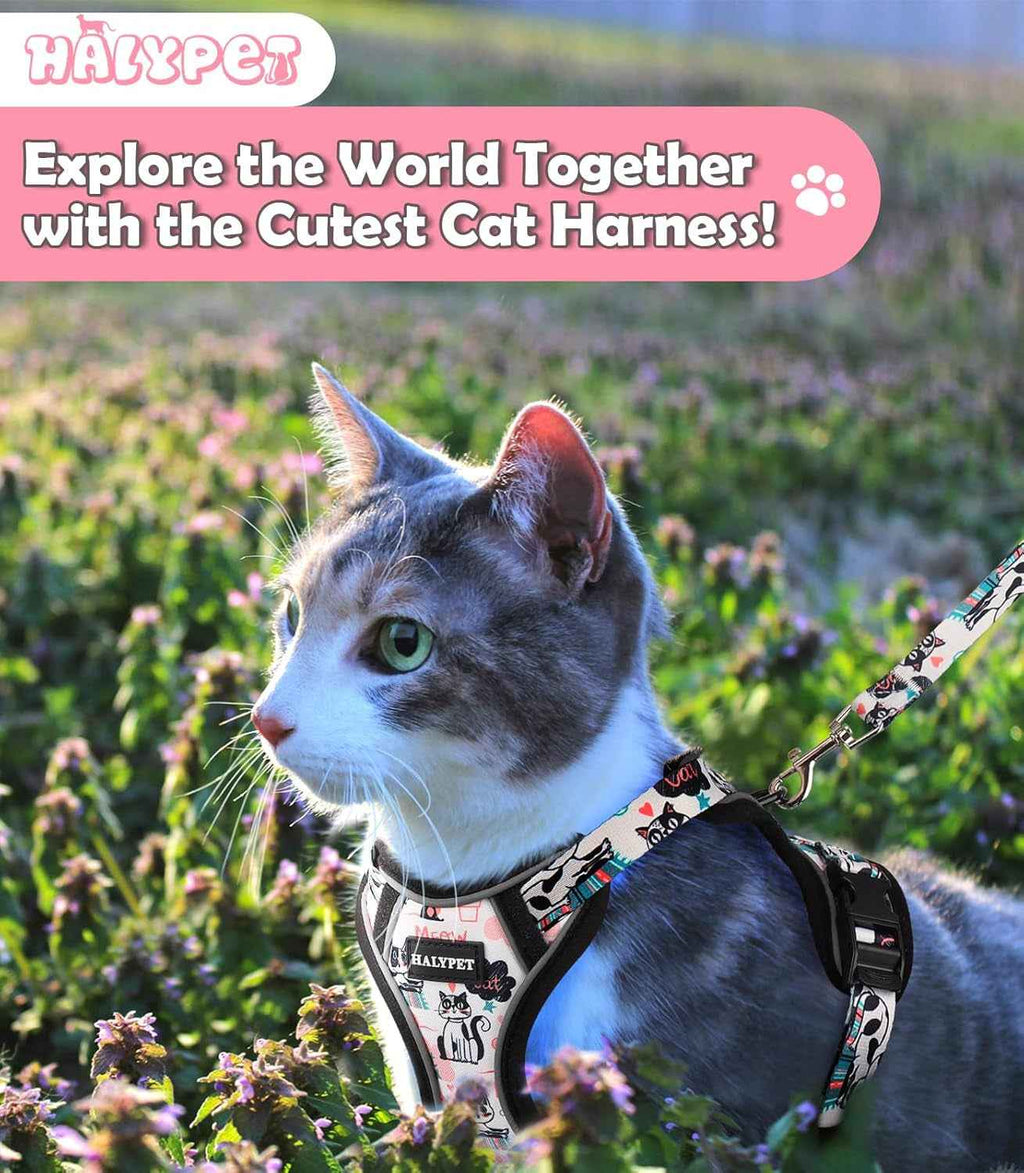 Escape-Proof Cat Harness & Leash Set, 59-Inch, XS–M