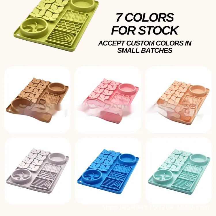 Pet Tableware Slow Food Suction Cup Slow Food Mat Dog Licking Mat