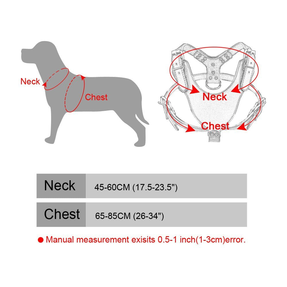 Large Dog Punk Style Rivet Chest Strap Explosion-proof Punch