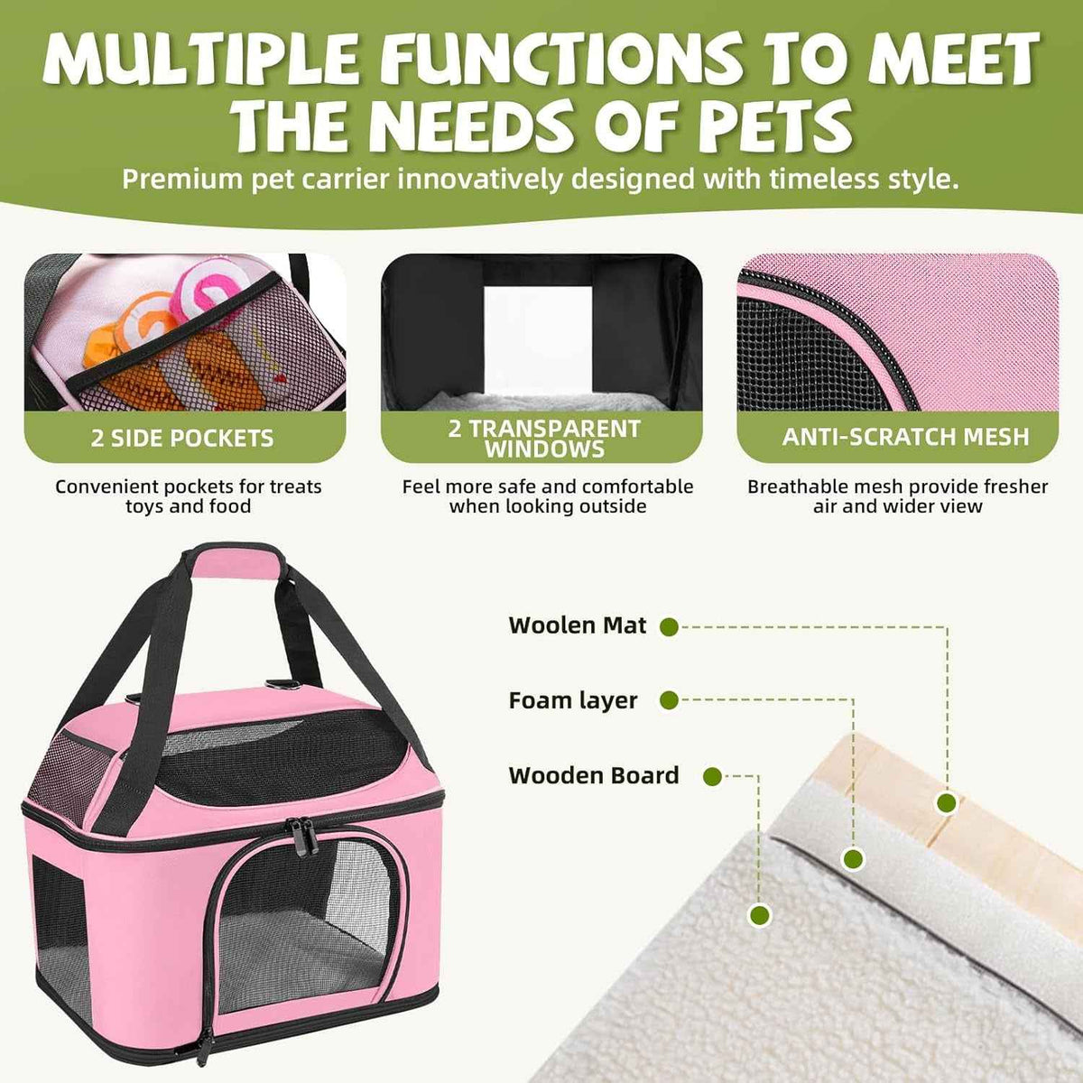 Airline Approved Cat Carrier Backpack for Pets up to 20Lbs