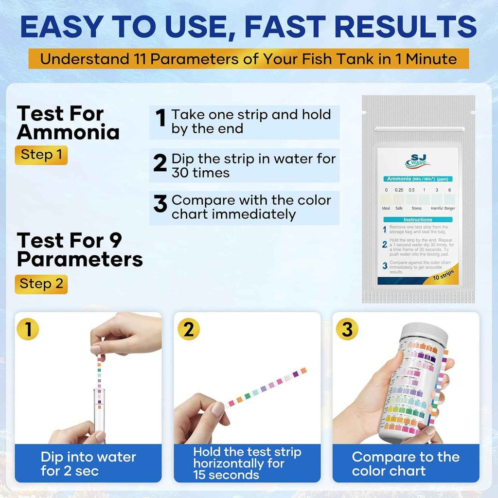 Aquarium Test Strips 11 in 1 Water Test Kit 950 Tests