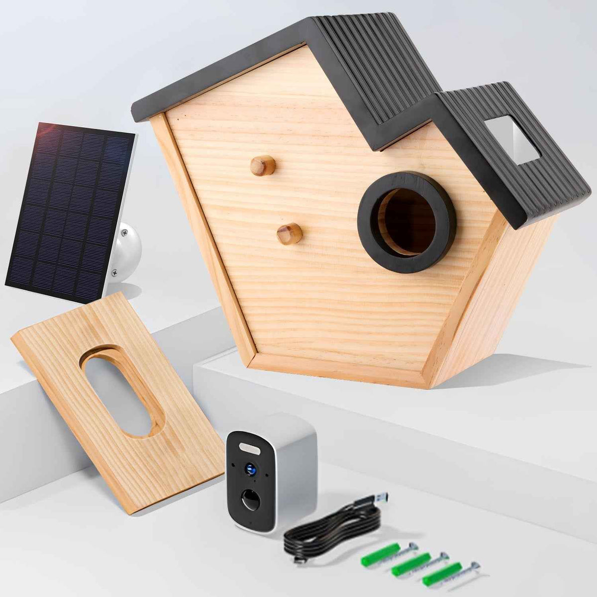 Smart Bird House Camera Solar WiFi HD 32GB