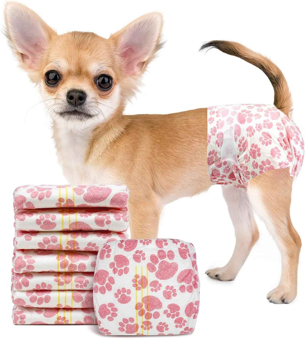 Female Dog Diapers 48 Count Disposable Leakproof XXS–Medium
