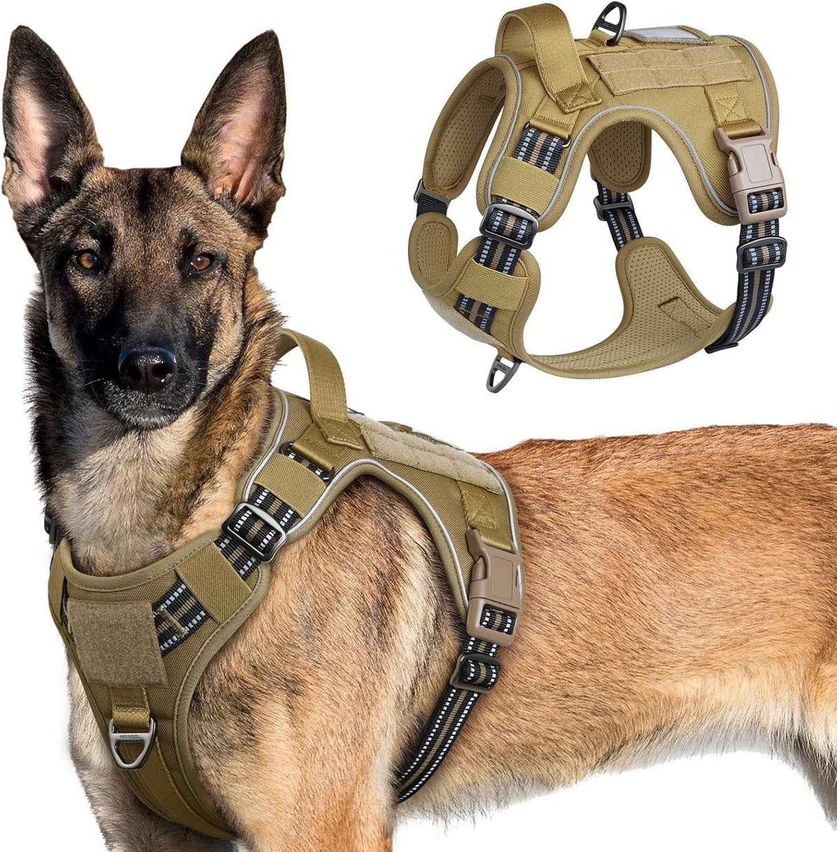 Adjustable MOLLE Harness Vest – Large Breeds, No-Pull