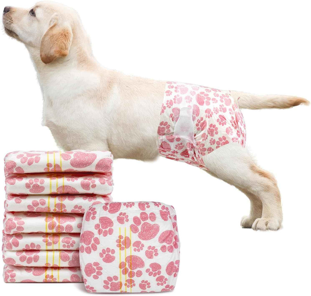 Female Dog Diapers 48 Count Disposable Leakproof XXS–Medium