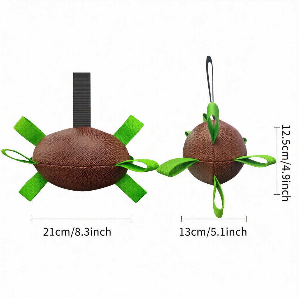 Interactive Chase Ribbon Pulling Rugby Dog Toy