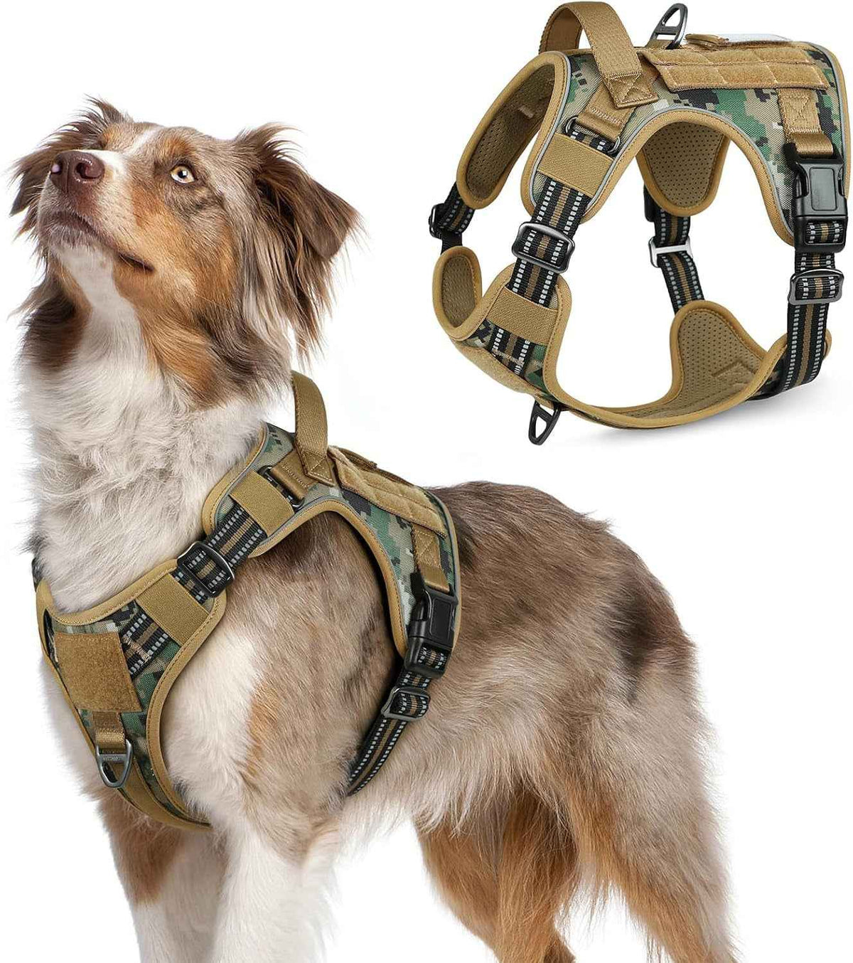 Adjustable MOLLE Harness Vest – Large Breeds, No-Pull