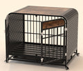 Heavy Duty Dog Crate Furniture Table 33 Inch Brown for Stylish Pet Housing