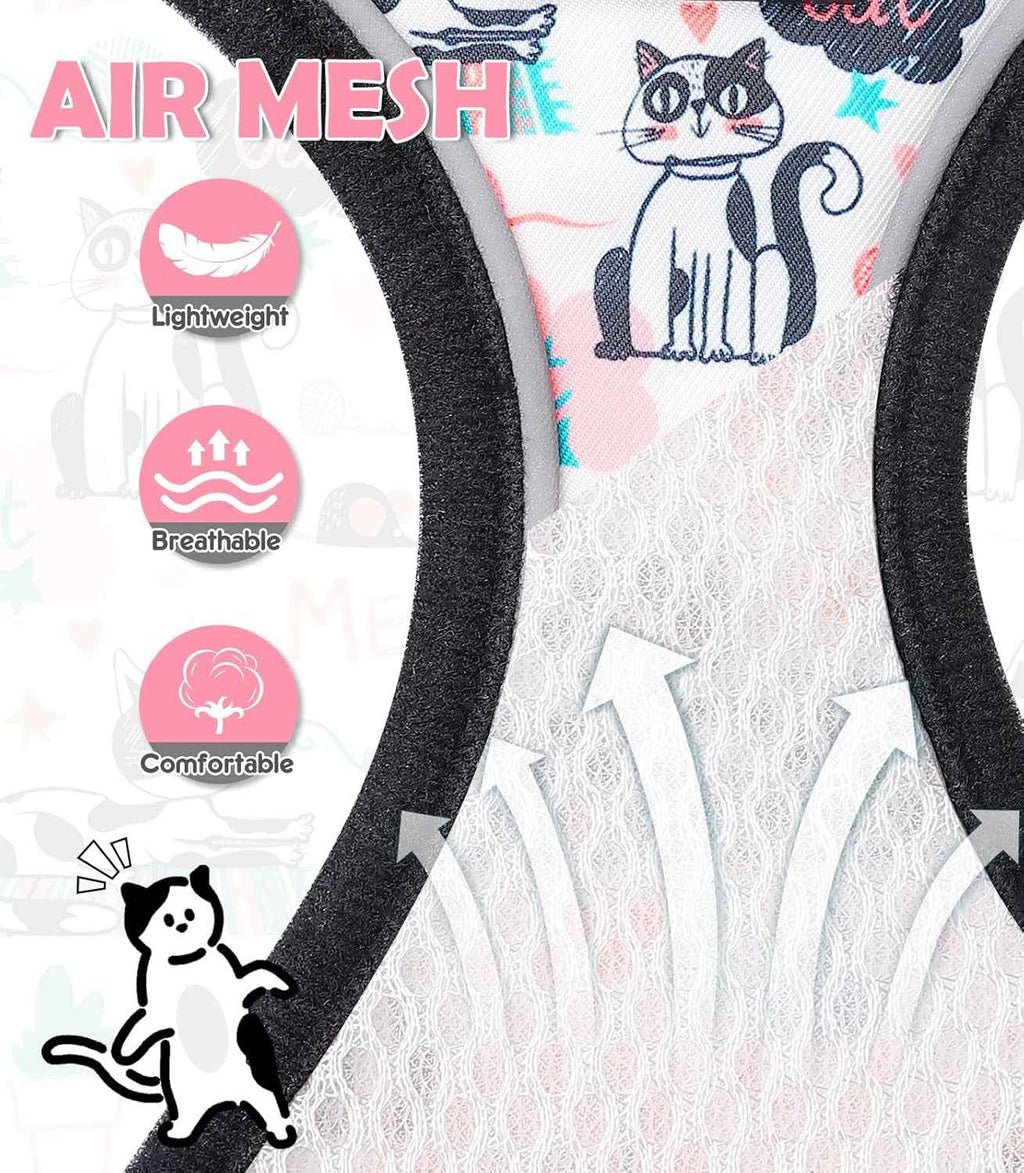 Escape-Proof Cat Harness & Leash Set, 59-Inch, XS–M