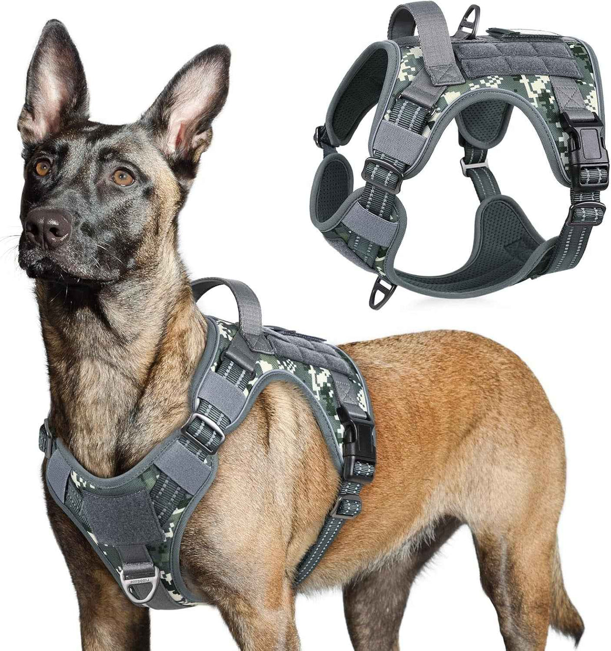 Adjustable MOLLE Harness Vest – Large Breeds, No-Pull