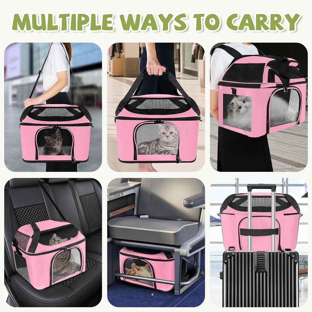 Airline Approved Cat Carrier Backpack for Pets up to 20Lbs