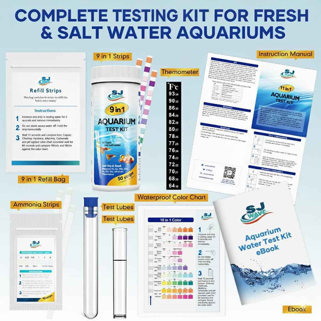 Aquarium Test Strips 11 in 1 Water Test Kit 950 Tests