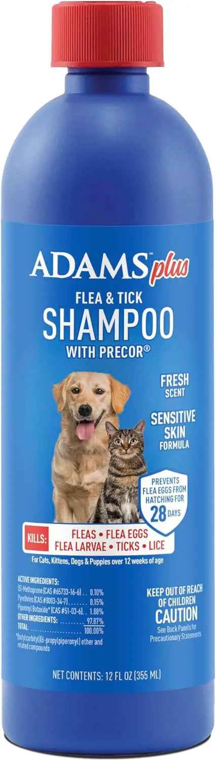 Adams Plus Flea & Tick Shampoo with Precor IGR, 12 oz