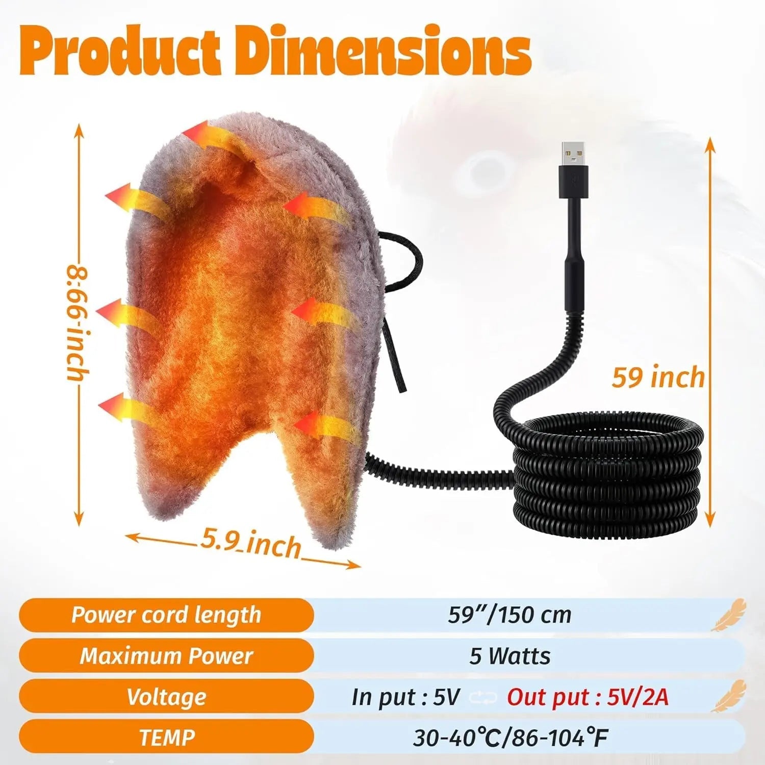 Bird Cage Heater 5V Low Voltage Corner Warmer Constant Temp Parrot Perch