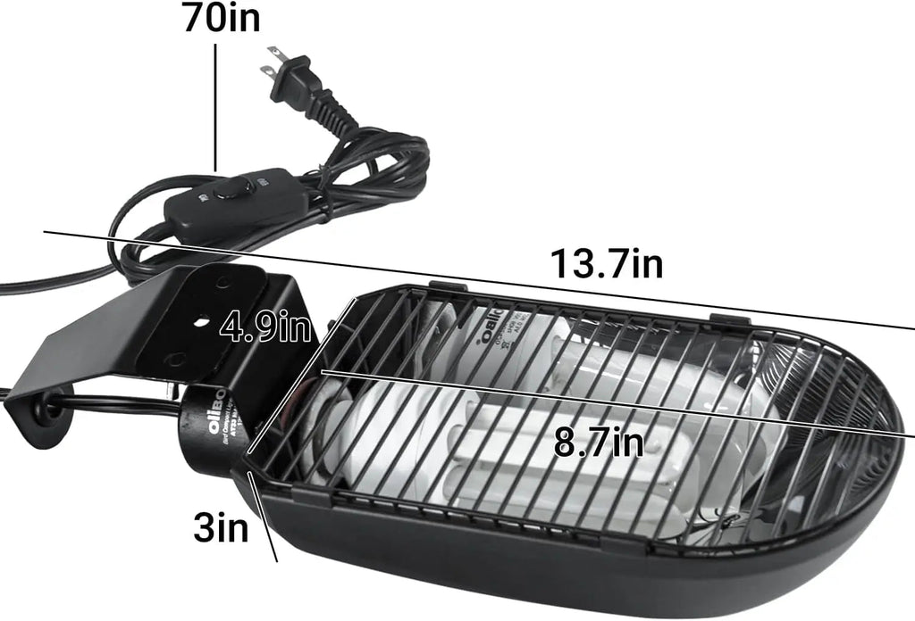Bird Cage UVB Light Fixture Kit 20W UVA UVB Lamp for Aviary Health
