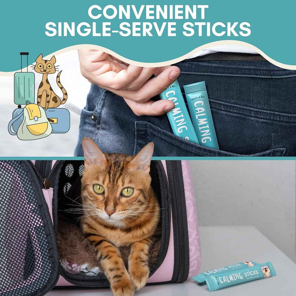 Cat Calming Treats, Lickable Anxiety Relief, 20 Pack