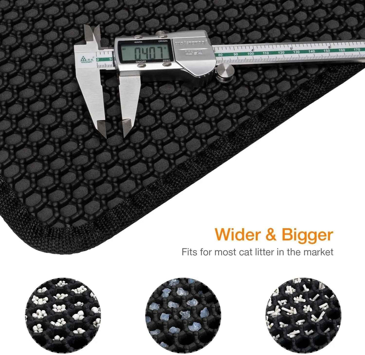 Waterproof Cat Litter Mat, Washable & BPA-Free