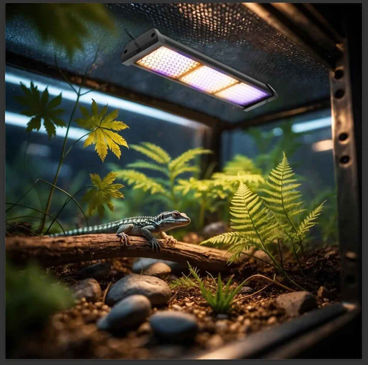Dimmable LED Reptile UVB Lamp 12W with Timer for Lizards