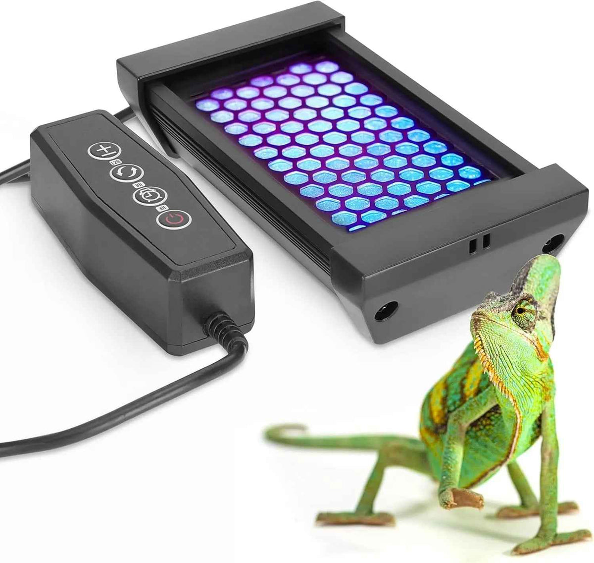 Dimmable LED Reptile UVB Lamp 12W with Timer for Lizards