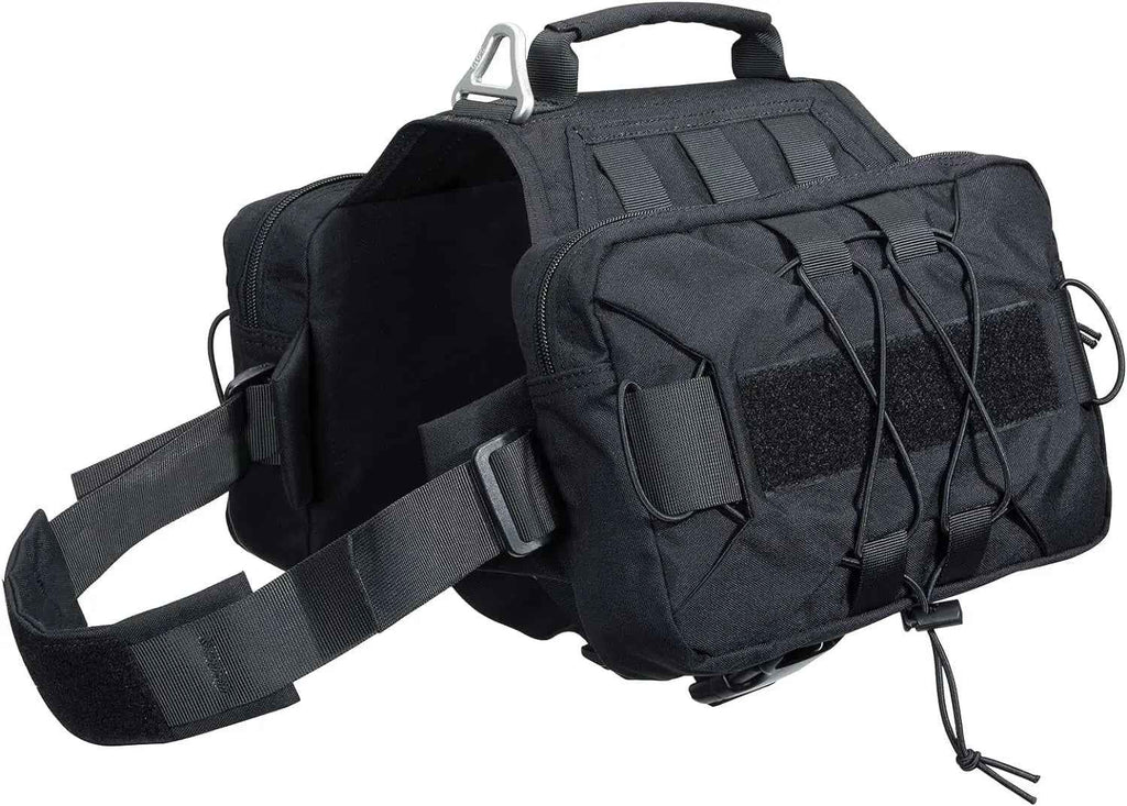 Tactical Dog Backpack Saddle Bag 900D Nylon for Hiking