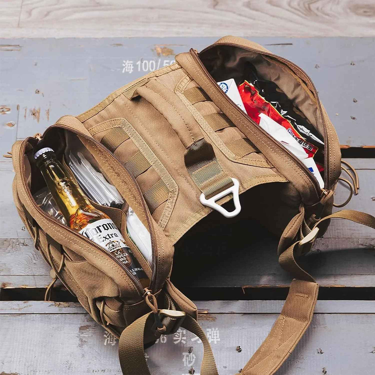 Tactical Dog Backpack Saddle Bag 900D Nylon for Hiking
