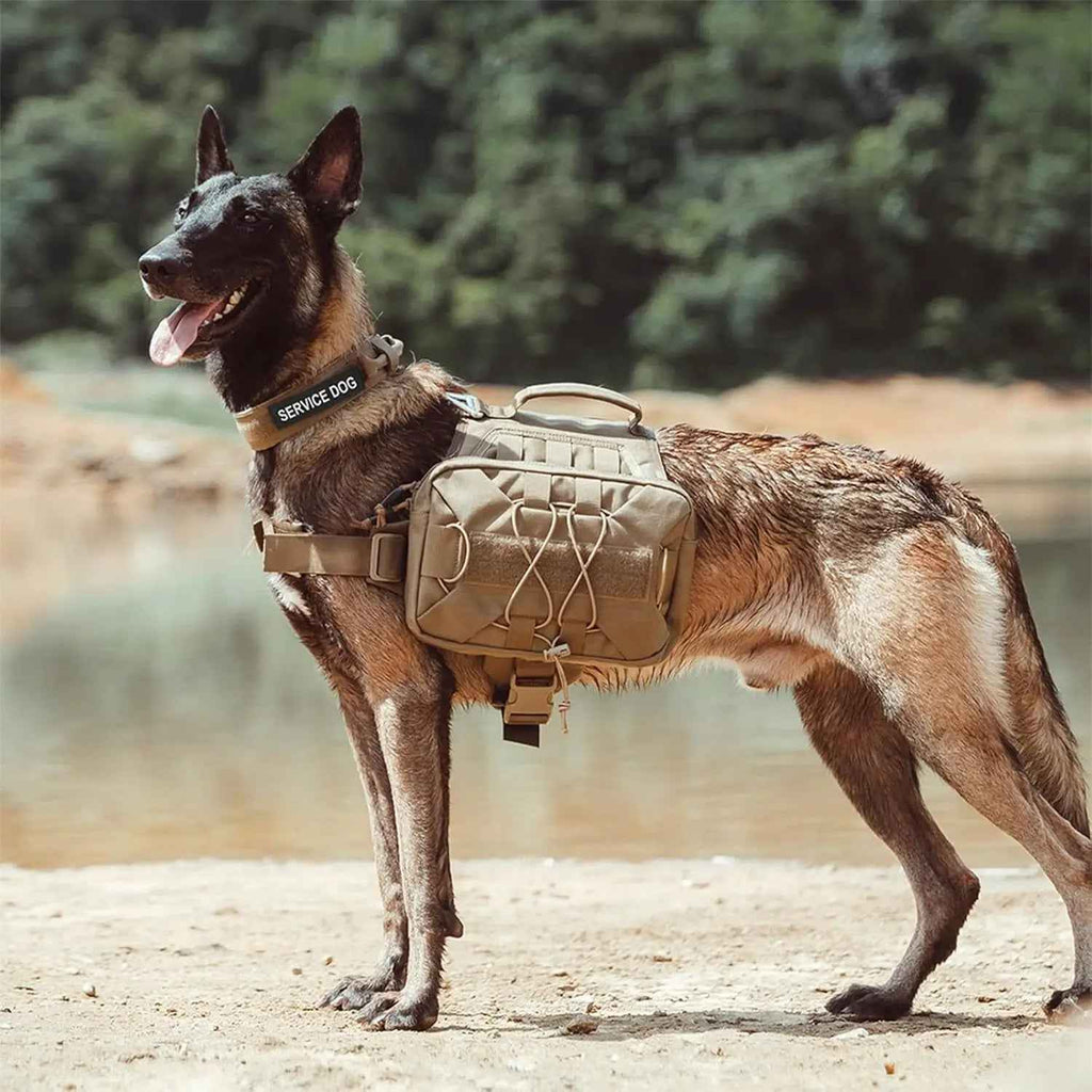 Tactical Dog Backpack Saddle Bag 900D Nylon for Hiking