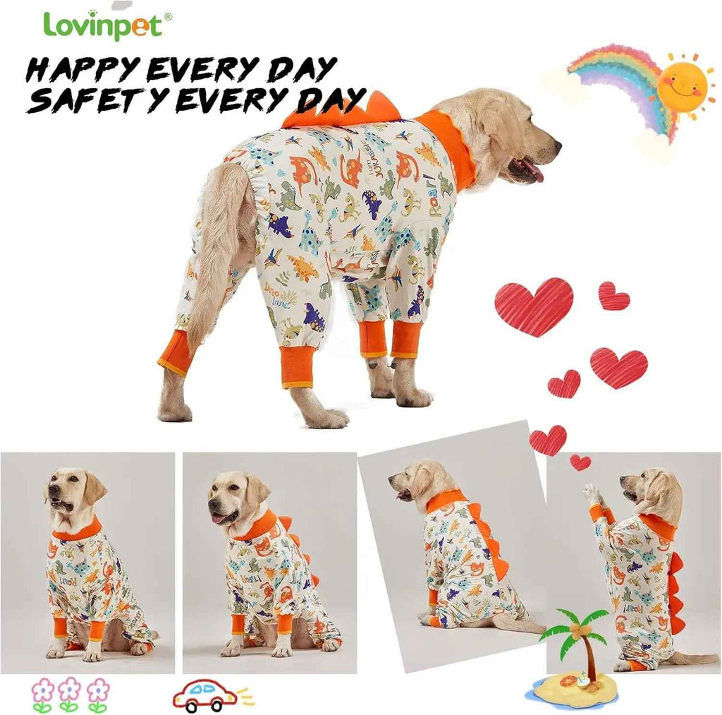 Jurassic Dog Recovery Onesie Pajamas for Medium & Large Dogs