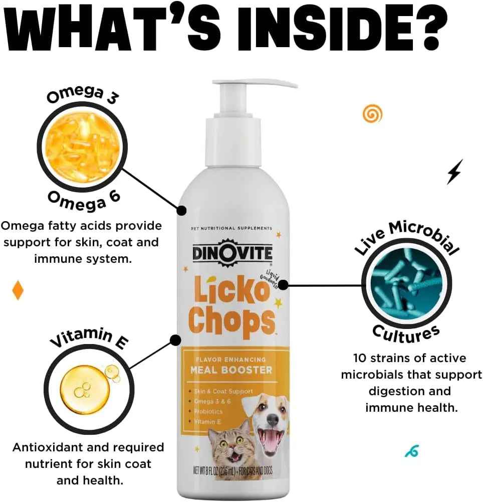 Dog & Cat Omega 3-6 Probiotics Skin & Coat 16oz Pump