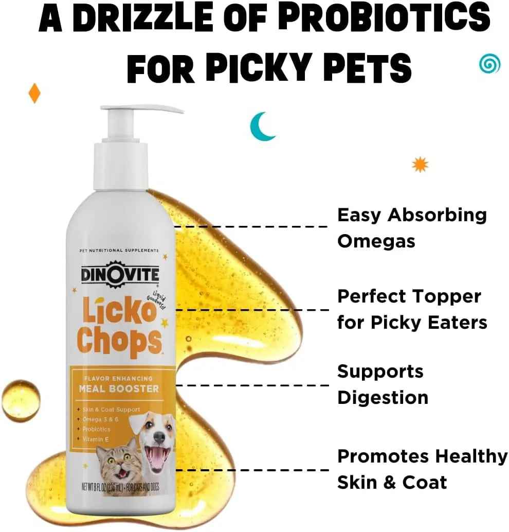 Dog & Cat Omega 3-6 Probiotics Skin & Coat 16oz Pump