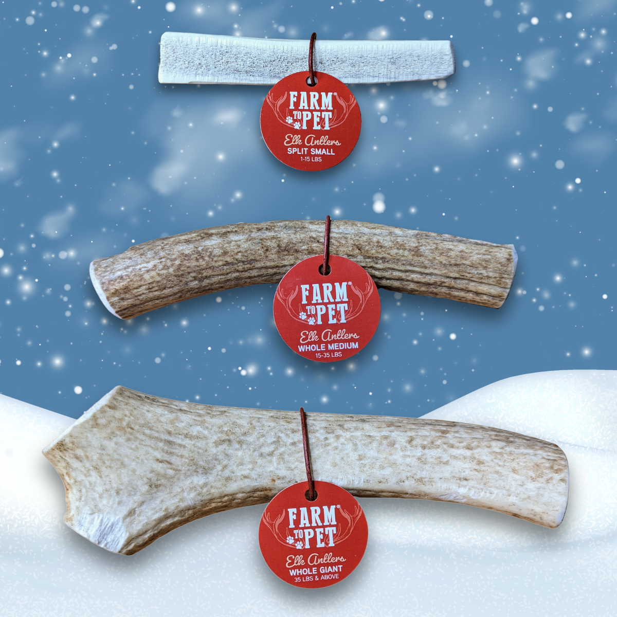 Elk Antler Dog Chews | All-Natural Whole and Split Elk Antler Chews for Dogs