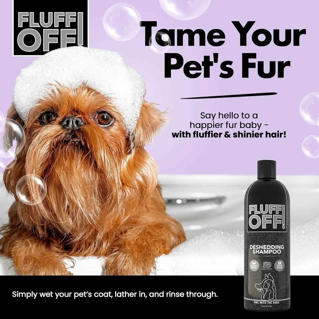 Deshedding & Sensitive Skin Dog and Cat Shampoo Set, 16 oz
