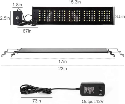 15W LED Terrarium Light with 3 Day/Night Modes for Reptiles