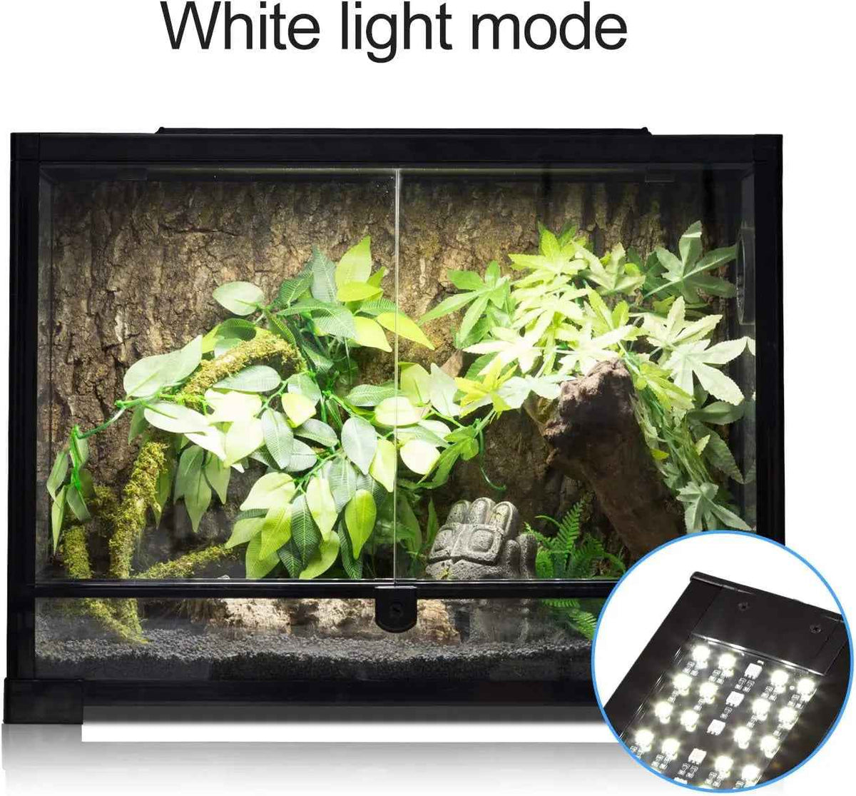 15W LED Terrarium Light with 3 Day/Night Modes for Reptiles