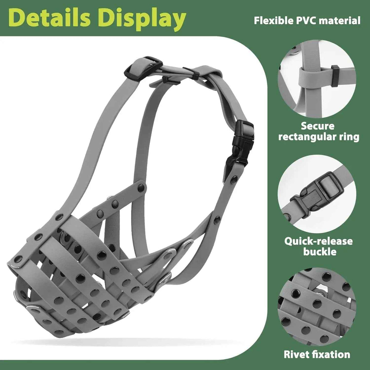 Lightweight Basket Dog Muzzle for Panting & Drinking