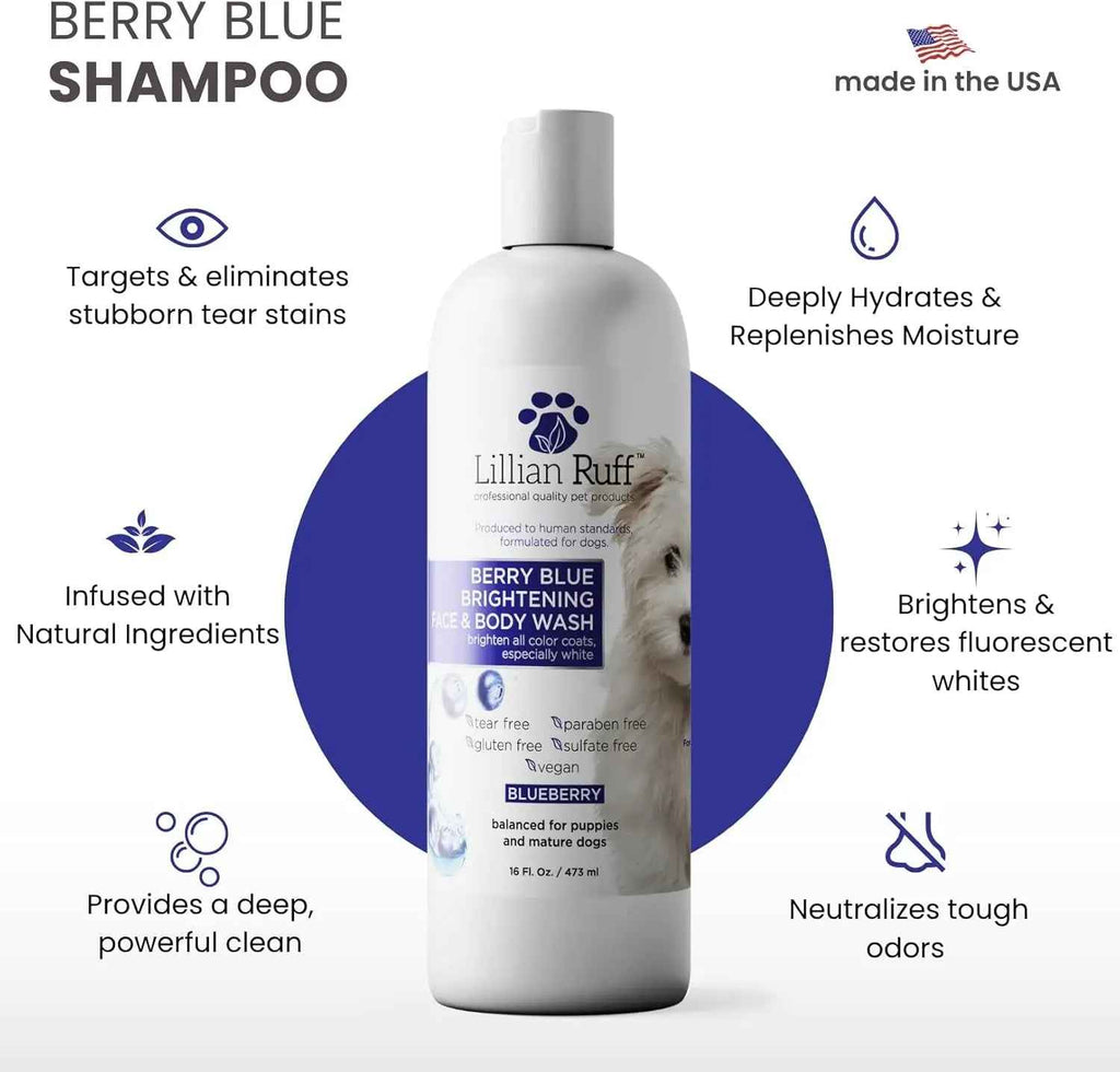 Lillian Ruff Berry Blue Brightening Dog Shampoo Set