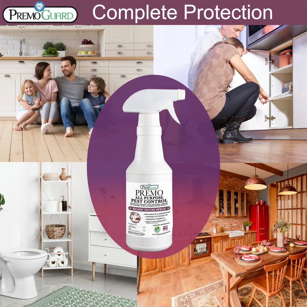 All Purpose Pest Control Spray - 32 oz | Plant Based Natural Non-Toxic | Premo Guard (C)