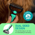 Maxpower Dual-Sided Pet Grooming Rake for Dogs & Cats