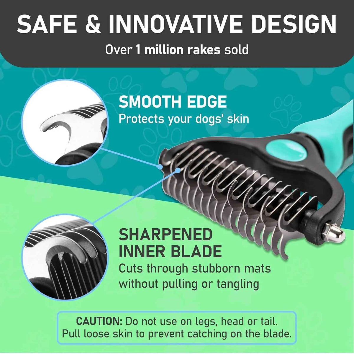 Maxpower Dual-Sided Pet Grooming Rake for Dogs & Cats