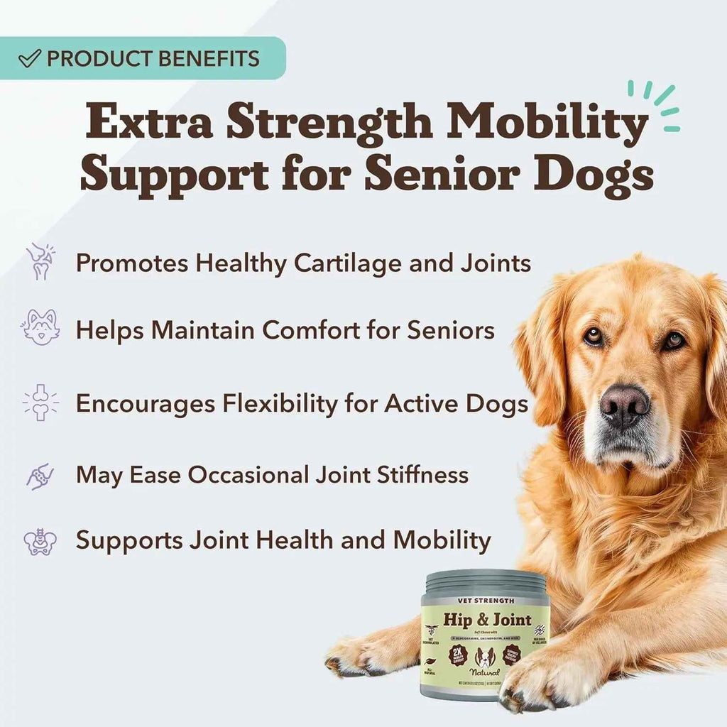 Natural Dog Company Hip & Joint Chews for Senior Dogs, 90 Ct