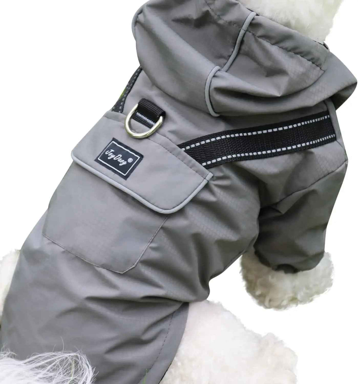 Waterproof Dog Raincoat with Hood – Reflective, 4 Colors