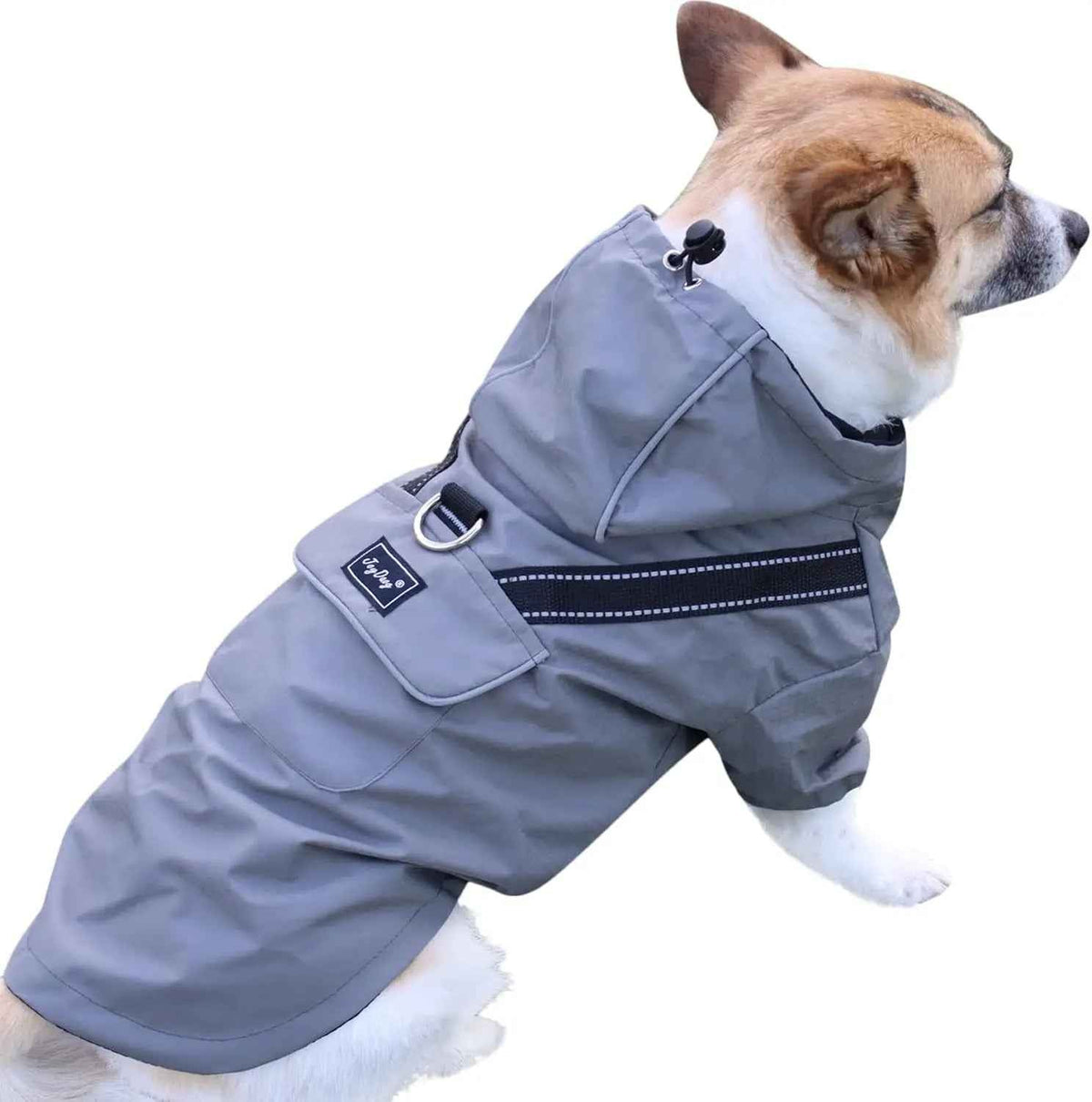 Waterproof Dog Raincoat with Hood – Reflective, 4 Colors